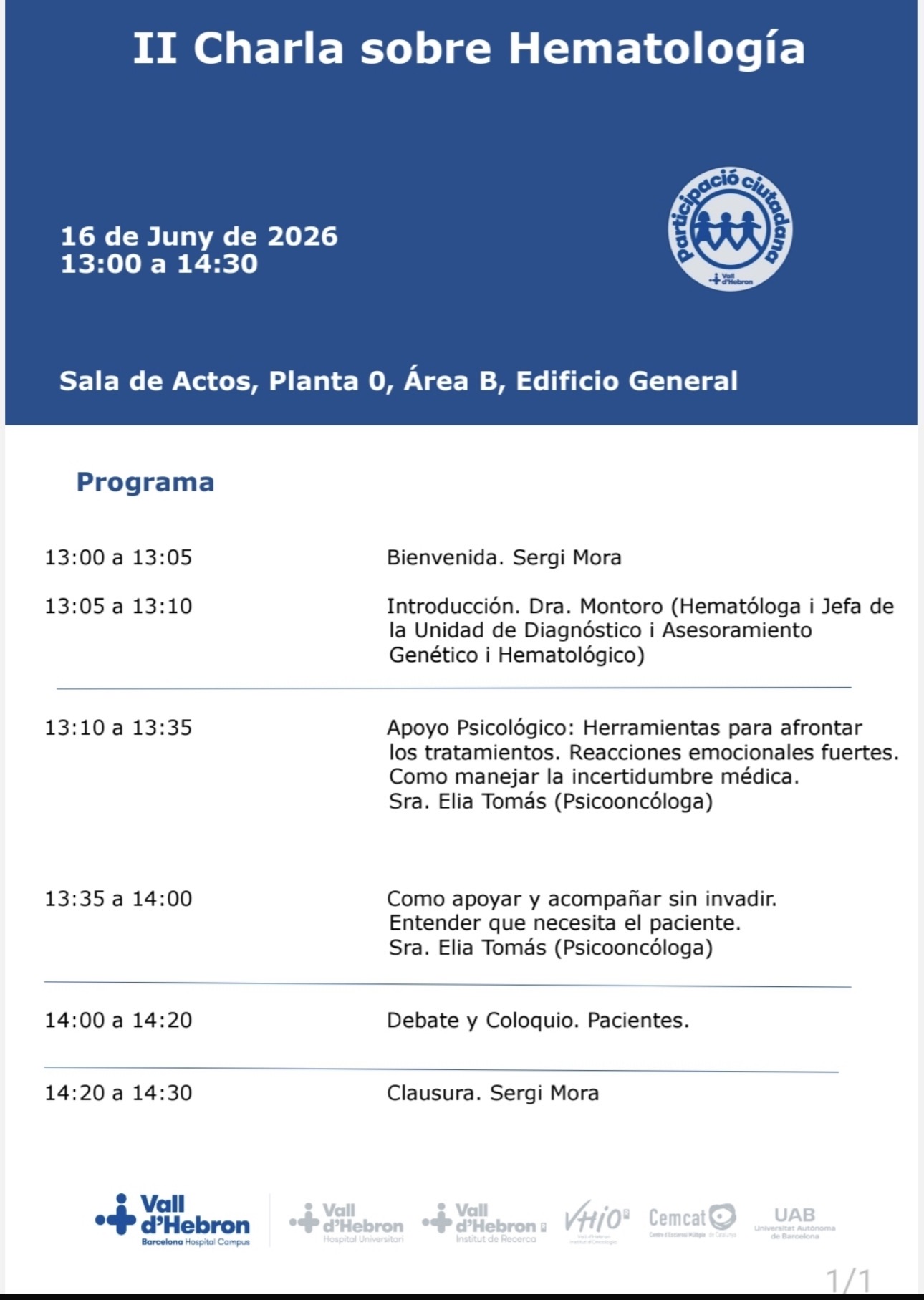 II Charla sobre Hematología